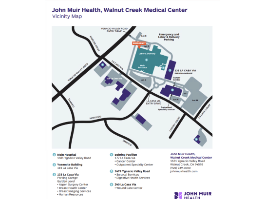 JMH Walnut Creek Medical Center - Vicinity Map JMH Walnut Creek Medical Center - Vicinity Map